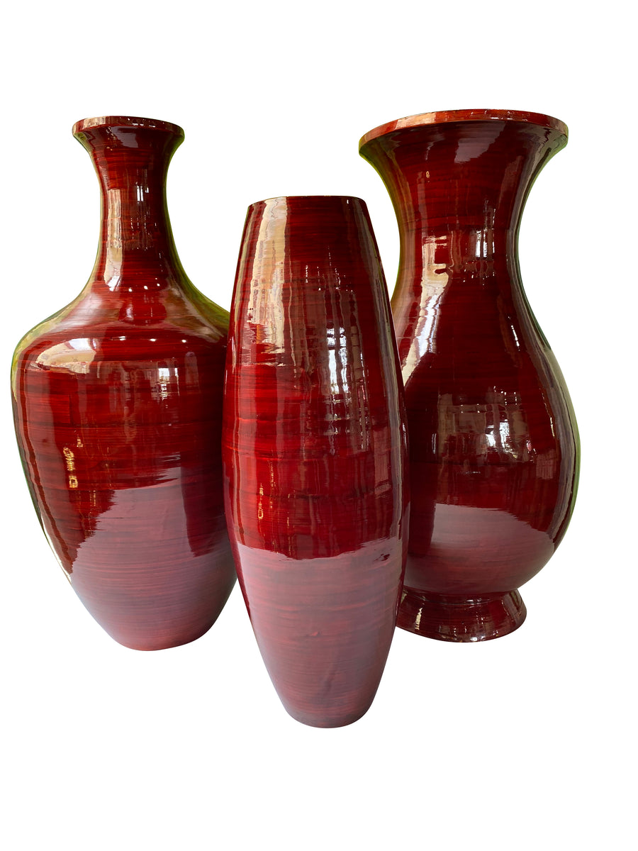 Red Bamboo Vase, 36