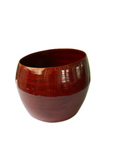 Load image into Gallery viewer, Collection of Burgundy Glazed Bamboo Vases