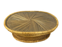 Load image into Gallery viewer, Mid-Century Rattan &amp; Glass Top Coffee Table