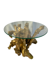 Load image into Gallery viewer, Gold Painted Tree Root Side Table