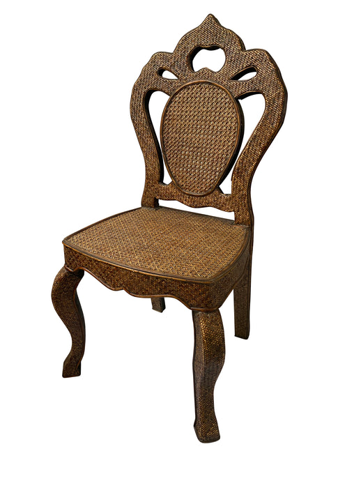 Victorian Caned Wooden Hall Chair