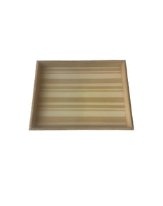 Light Brown & White Striped Small Tray