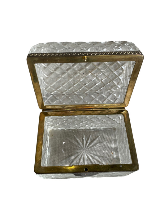 Antique Dore Bronze Mounted Cut Crystal Box