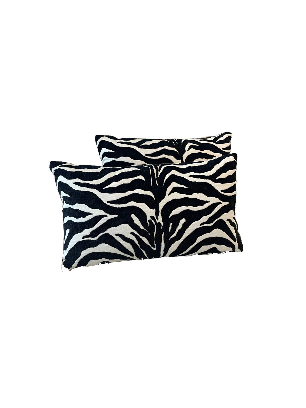 Pair of Outdoor Zebra Pillows