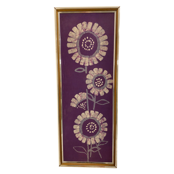 Block Printed Floral Fabric Panel