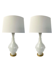 Murano Ribbon Glass Table Lamp (Pair)