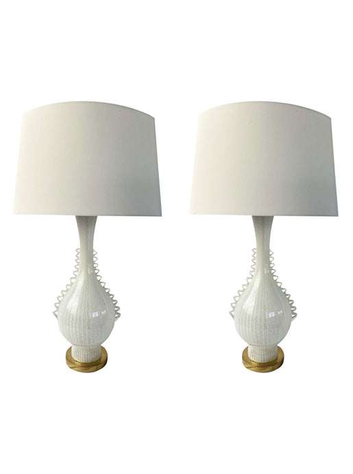Murano Ribbon Glass Table Lamp (Pair)