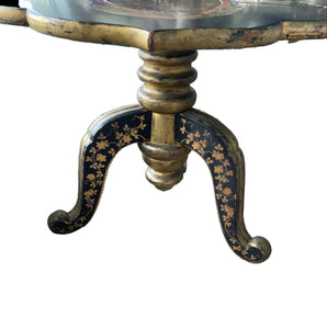 English 19th Century Tripod-base Lacquered Center Hall Table