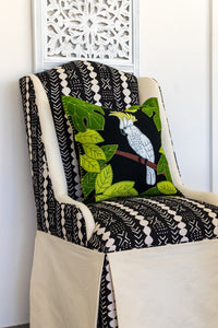 Custom Fabric Slipper Accent Chairs (Pair)