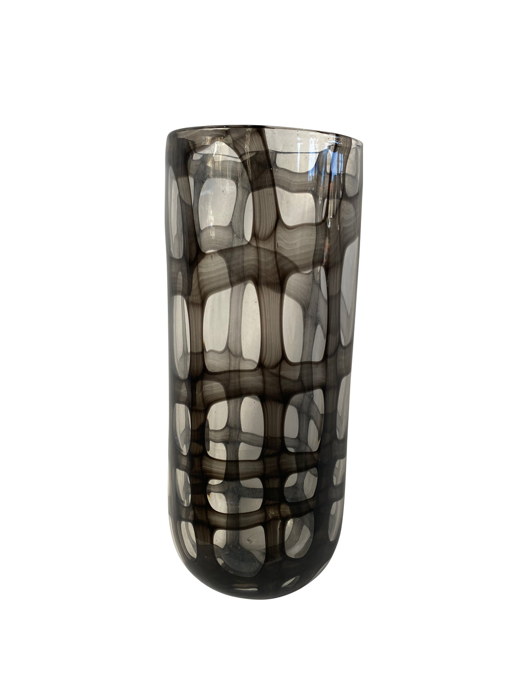 Hand Blown Glass Vase Asymmetrical Design