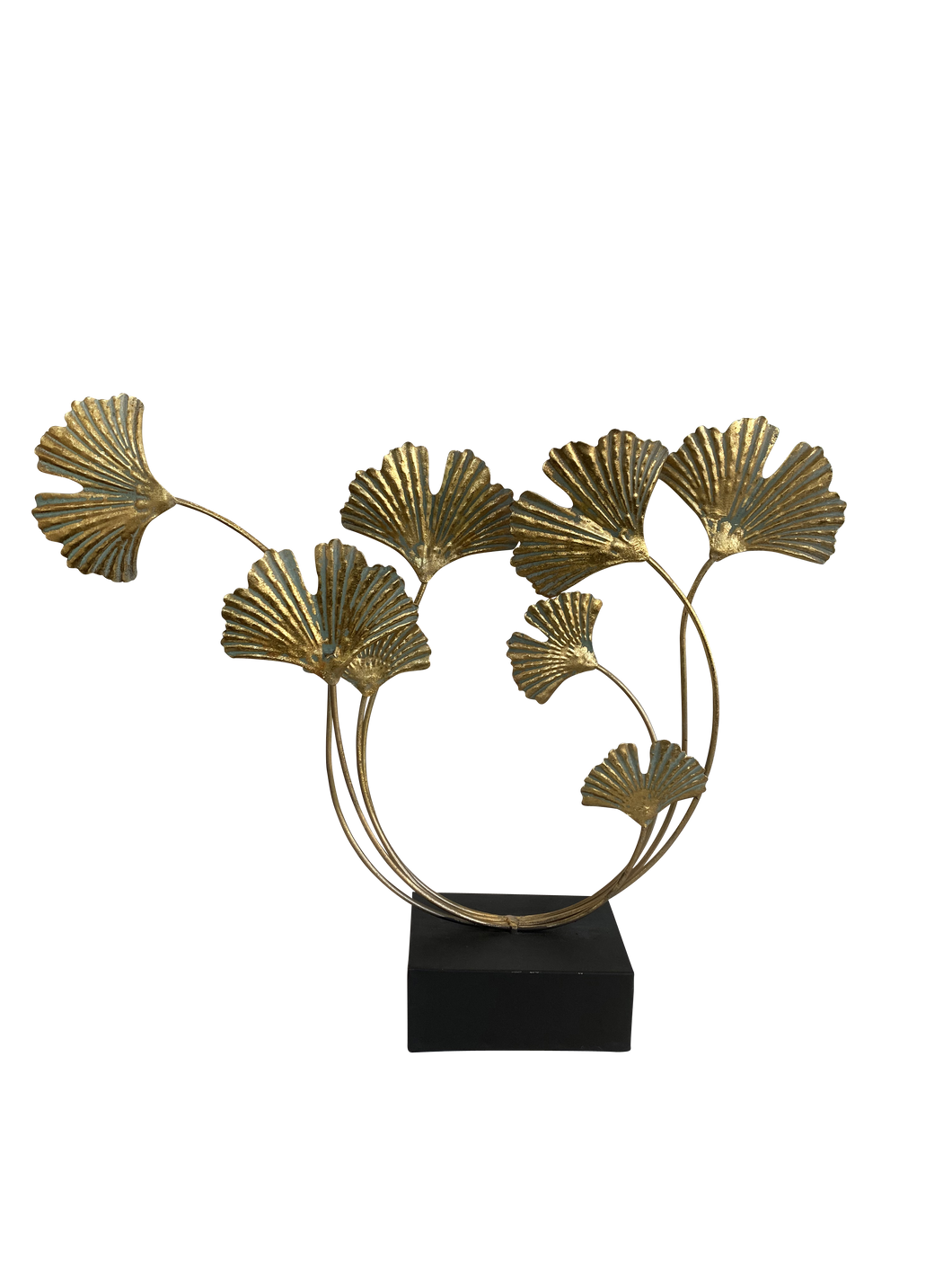 Gold Leaf Metal Sculpture